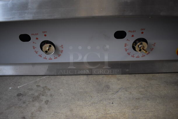 LIKE NEW! CPG 351GTCPG72NL Stainless Steel Commercial Countertop Natural Gas Powered Flat Top Griddle w/ Thermostatic Controls. 180,000 BTU. 72x30x16 - Image 8 of 11