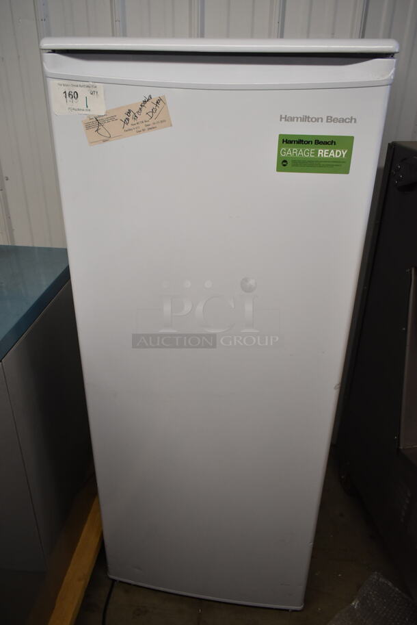 BRAND NEW SCRATCH AND DENT! Hamilton Beach HBFRF1010-3BCOM Metal Single Door Reach In Freezer. 115 Volts, 1 Phase. Tested and Powers On But Does Not Get Cold