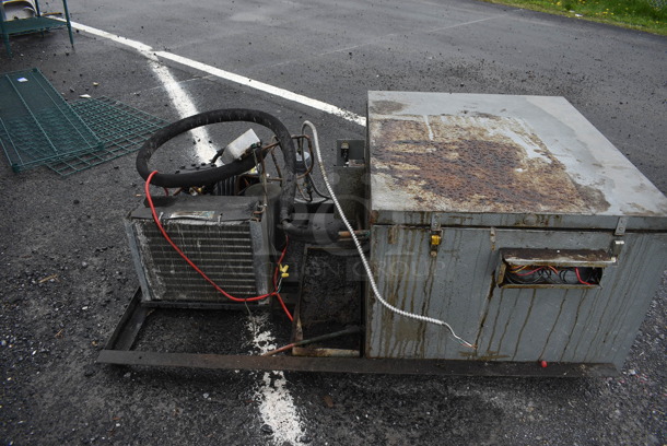 Norlake 6'x6'x7.5' SELF CONTAINED Walk In Freezer Box w/ Floor, Copeland Model KAJB-010E-CAV-800 Compressor and Norlake Model CPF100C Condenser. Picture of the Unit Before Removal Is Included In the Listing. 208-230 Volts, 1 Phase. - Image 5 of 8