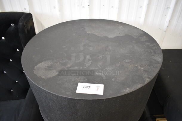 3 Black Round End Tables. 30x30x15. 3 Times Your Bid! - Image 3 of 3