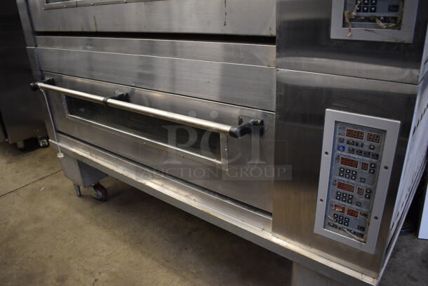 3 Stainless Steel Commercial Electric Powered Single Deck Bakery Ovens on Commercial Casters. 208-240 Volts, 3 Phase. 65x43.5x73. 3 Times Your Bid! - Image 5 of 12