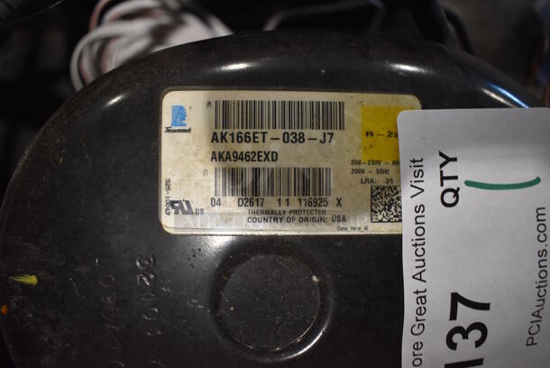 Tecumseh AK166ET-038-J7 Metal Commercial Compressor. 208-230 Volts, 1 Phase. 13x22x11 - Image 4 of 4