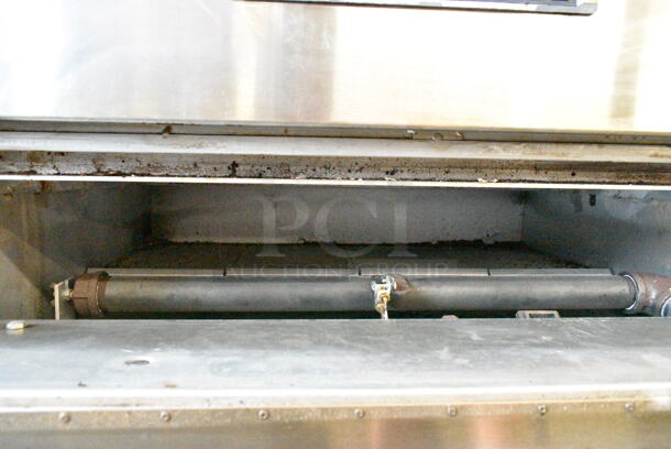 2 2021 Bakers Pride 151 Stainless Steel Commercial Natural Gas Powered Single Deck Pizza Oven w/ Cooking Stones on Metal Legs. 48,000 BTU. 2 Times Your Bid!  - Image 8 of 12