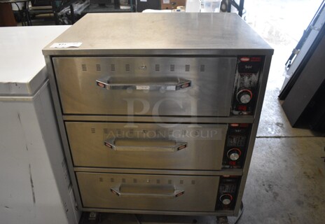 Hatco Stainless Steel Commercial 3 Drawer Warming Drawers. 29.5x24x35.5. Tested and Working!