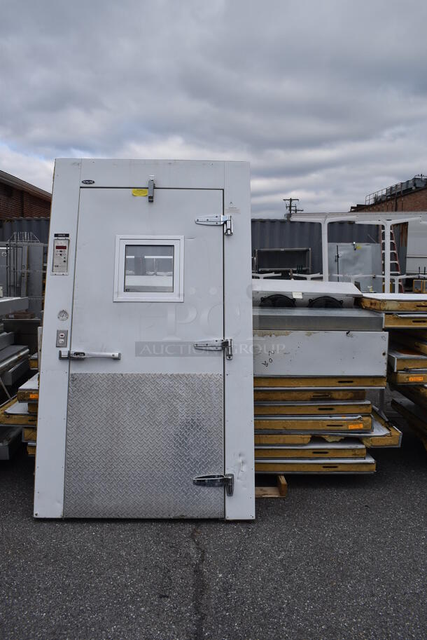 Norlake 8'x26' Walk In Box w/ 2 Doors, HTA26-87B-AE 115 Volt Condenser, Two HTA28-76B-AE 115 Volt Condenser. Does Not Have Floor. Information Provided By The Consignor But Not Verified By PCI Auctions. - Image 2 of 12
