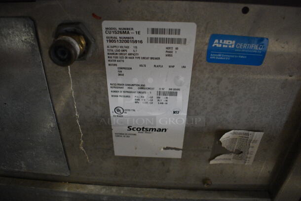 Scotsman CU1526MA-1E Stainless Steel Commercial Self Contained Undercounter Ice Machine. Missing Lid. 115 Volts, 1 Phase. 26x27x33 - Image 10 of 10