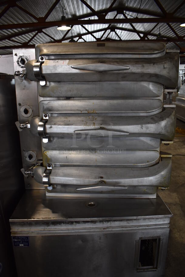Cleveland Stainless Steel Commercial Floor Style Gas Powered 3 Deck Pressure Steam Cabinet. 40x35x68 - Image 3 of 7