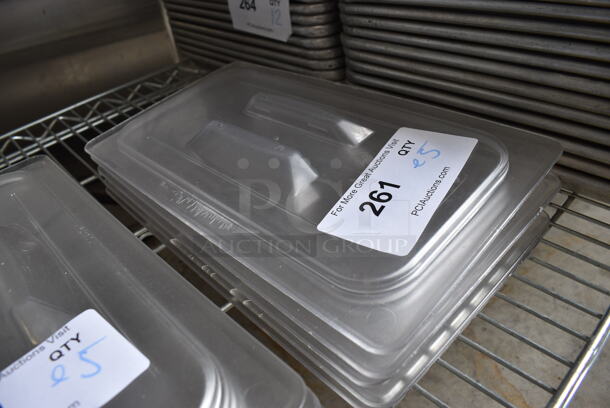ALL ONE MONEY! Lot of 5 Poly 1/3 Size Drop In Bin Lids! - Image 2 of 2