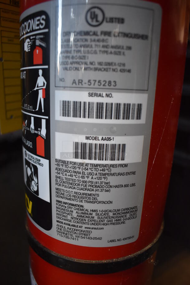 Ansul Sentry Fire Extinguisher. Buyer Must Pick Up - We Will Not Ship This Item.  9x4.5x17 - Image 6 of 6