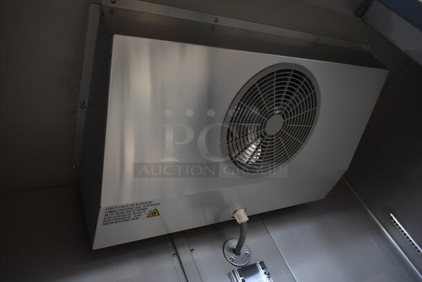 BRAND NEW SCRATCH AND DENT! 2023 KoolMore RIR-2D-GD Stainless Steel 2 Door Reach In Cooler Merchandiser w/ Poly Coated Racks. 115 Volts, 1 Phase. Tested and Working! - Image 7 of 10