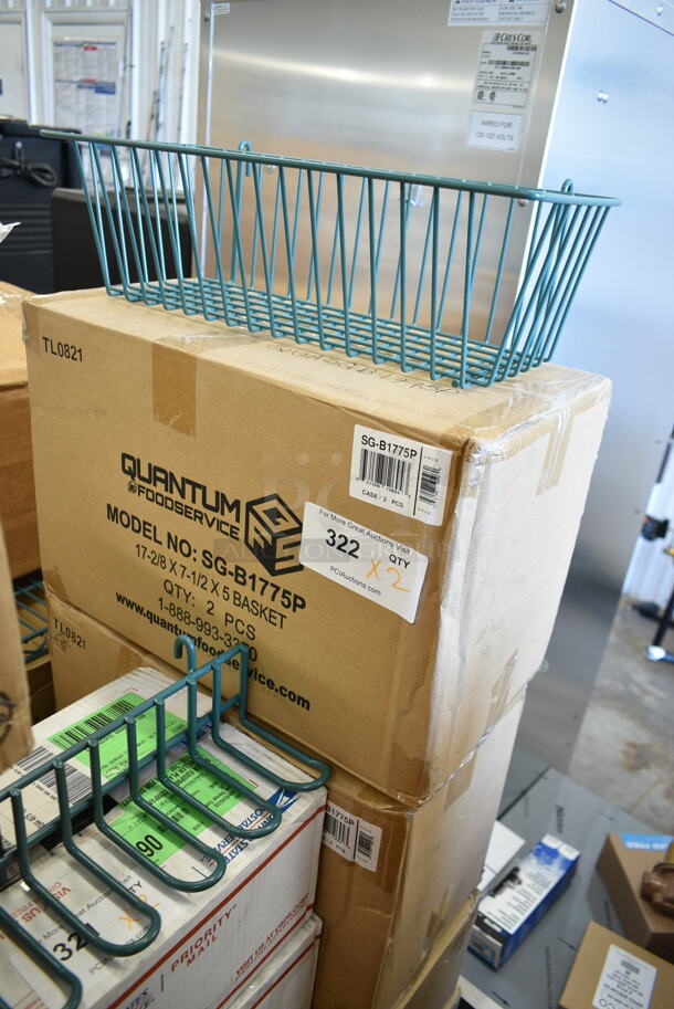 2 BRAND NEW! Quantum SG-B1775P Green Finish Baskets. 2 Times Your Bid! - Image 2 of 4