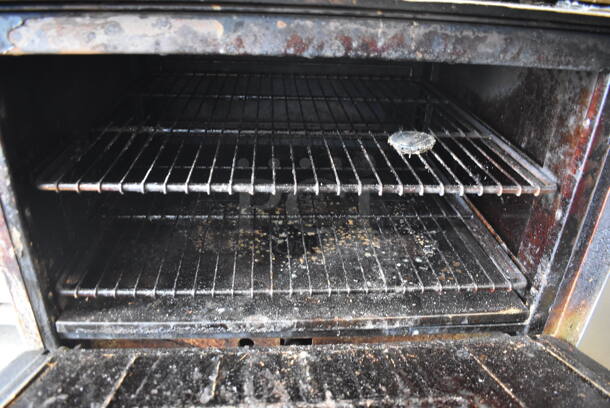 Imperial Stainless Steel Commercial Natural Gas Powered 6 Burner Range w/ Oven, Over Shelf and Back Splash. Comes w/ Gas Hose!  - Image 4 of 6