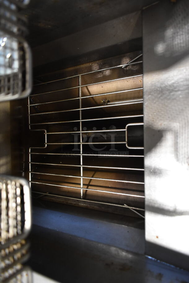 LIKE NEW! 2022 Frymaster GF40SD Stainless Steel Commercial Floor Style Natural Gas Powered Deep Fat Fryer w/ 2 Metal Fry Baskets.  - Image 3 of 8