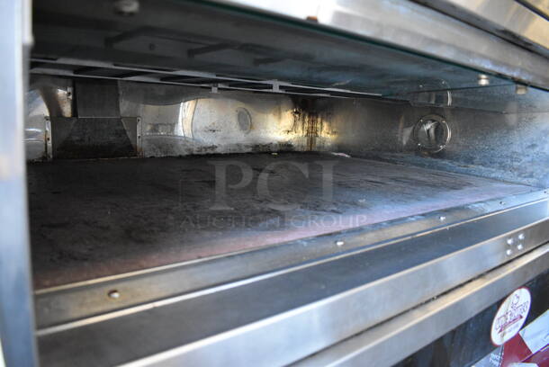 Pavailler Stainless Steel Commercial Electric Powered 3 Deck Digital Steam Artisan Brick Oven Pizza Oven on Metal Legs. Appears To Be Model Rubis 4B. 208-220 Volts, 3 Phase. 67x56x74 - Image 8 of 11