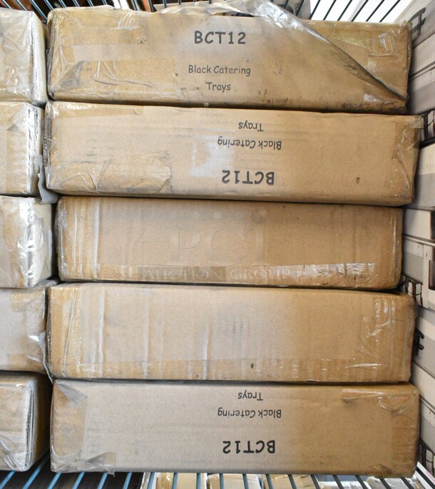 11 Boxes of 25 BRAND NEW SCRATCH AND DENT! Win Sone BCT12 Round Plastic Catering Tray - 12". 11 Times Your Bid!  - Image 4 of 5