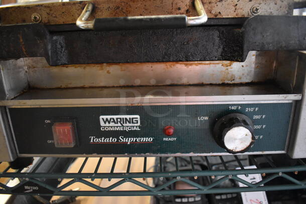 Waring WPG275 Stainless Steel Commercial Countertop Panini Press. 120 Volts, 1 Phase. 19x17x10. Tested and Working! - Image 4 of 6