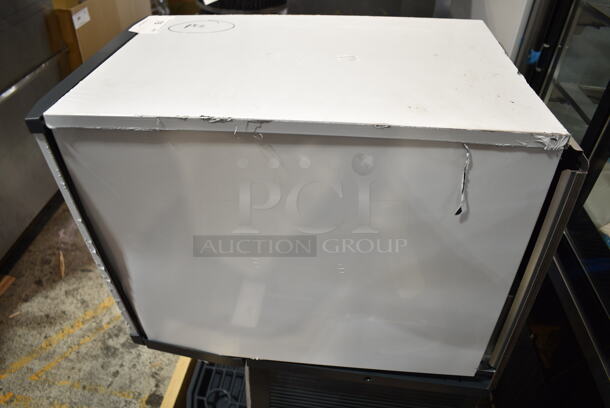 BRAND NEW SCRATCH AND DENT! 2024 Scotsman HID312AB-1A Stainless Steel Commercial Countertop Meridian Ice Machine and Water Dispenser with Push Button Dispensing - 12 lb. Bin Storage. 115 Volts, 1 Phase.  - Image 6 of 7