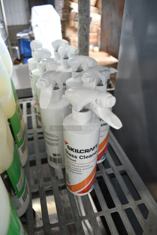 9 Skilcraft Glass Cleaner Bottles. 9 Times Your Bid!