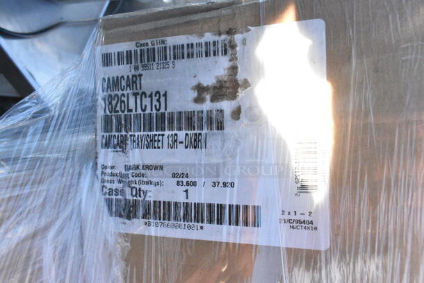BRAND NEW! Cambro 1826LTC131 Camcart Dark Brown Mobile Cart for 18" x 26" Sheet Pans and Trays - Image 3 of 3