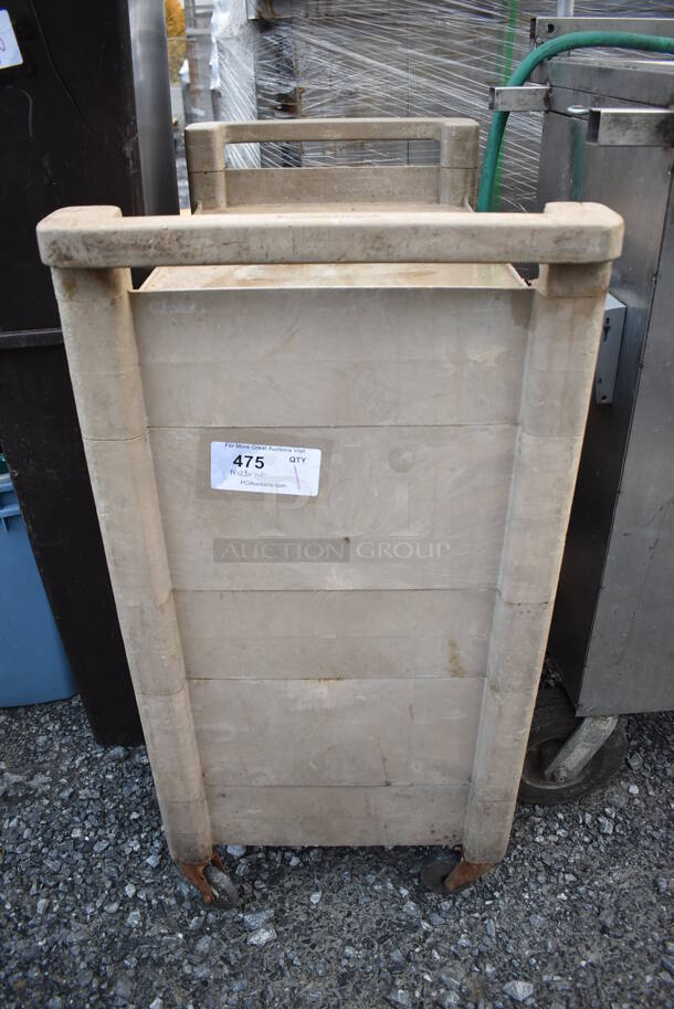 Tan Poly 3 Tier Cart on Commercial Casters. 18x31x37 - Image 1 of 5