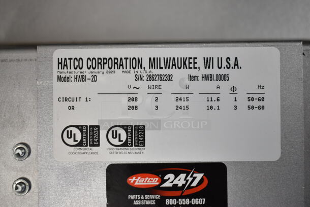 BRAND NEW! Hatco HWBI-2D Stainless Steel Commercial Two Compartment Modular / Ganged Drop In Hot Food Well with 3/4" NPT Drain. 208 Volts, 1/3 Phase. - Image 9 of 10