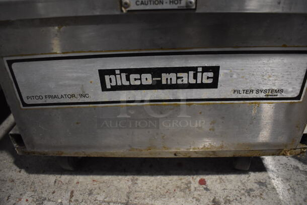 Pitco Matic P14 Stainless Steel Commercial Portable Fryer Oil Filtration System on Commercial Casters. 120 Volts, 1 Phase. 17x30x24 - Image 8 of 9