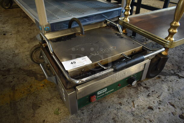 Waring WFG250 Stainless Steel Commercial Countertop Panini Press. 120 Volts, 1 Phase. Cannot Test - Unit Needs a New Power Switch - Image 2 of 6