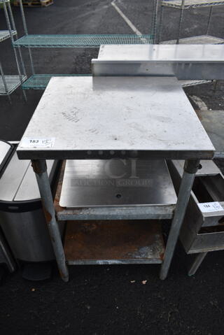 Stainless Steel Commercial Table w/ 2 Under Shelves.