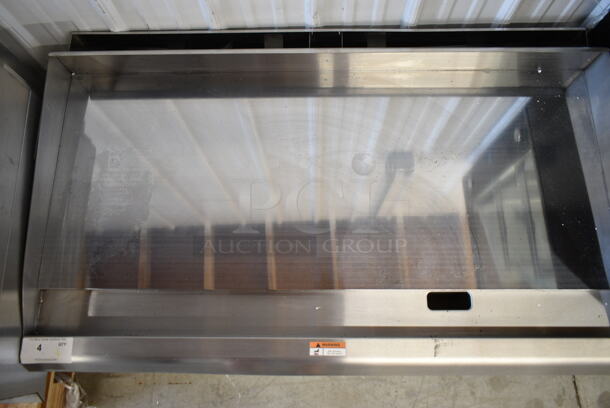 BRAND NEW SCRATCH AND DENT! Cooking Performance Group CPG 351GTUCPG48N Ultra Series Stainless Steel Commercial 48" Chrome Plated Natural Gas 4-Burner Countertop Griddle. 120,000 BTU.  - Image 8 of 9