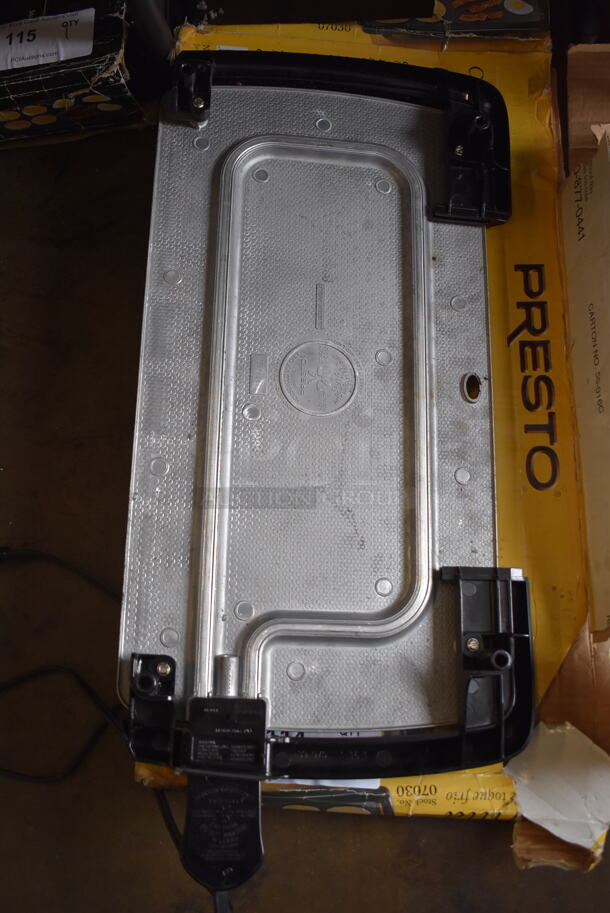 IN ORIGINAL BOX! Presto Metal Countertop Electric Griddle. 120 Volts, 1 Phase. 23x11x2.5 - Image 6 of 6