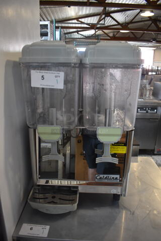 Coldline Royal-2P Commercial Electric Countertop Double Juice Dispenser With Steel Base. 120V. Tested and Powers On But Does Not Get Cold