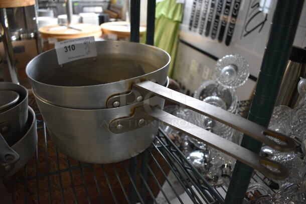 2 Metal Sauce Pots. 21.5x11x5.5. 2 Times Your Bid!