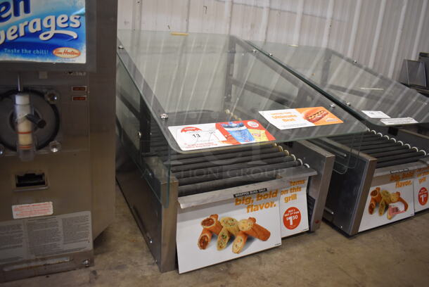 2018 Star 459TBDE Stainless Steel Commercial Countertop Hot Dog Roller w/ Sneeze Guard and Bun Drawer. 120 Volts, 1 Phase. 25x35x26. Tested and Working! - Image 2 of 10