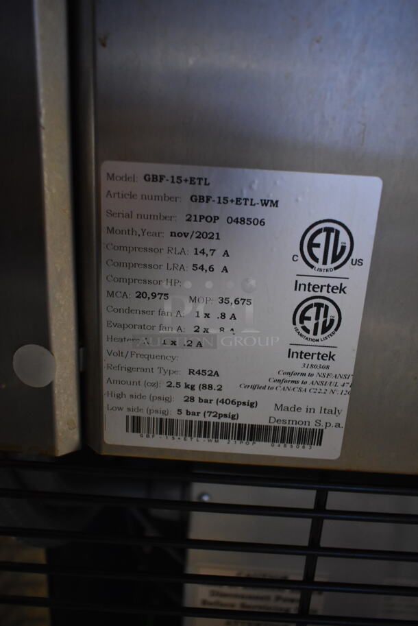 2021 Desmon Model GBF-15+ETL Stainless Steel Commercial Blast Chiller Shock Freezer w/ 4 Probes on Commercial Casters. - Image 12 of 12