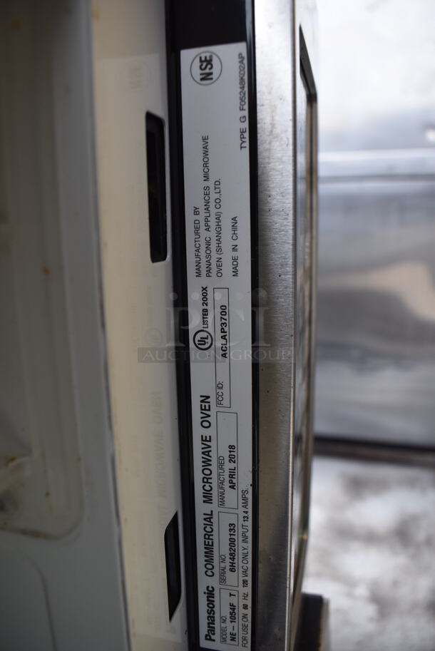 2018 Panasonic NE-1054F T Metal Countertop Microwave Oven. 120 Volts, 1 Phase. 20x13x11 - Image 7 of 7