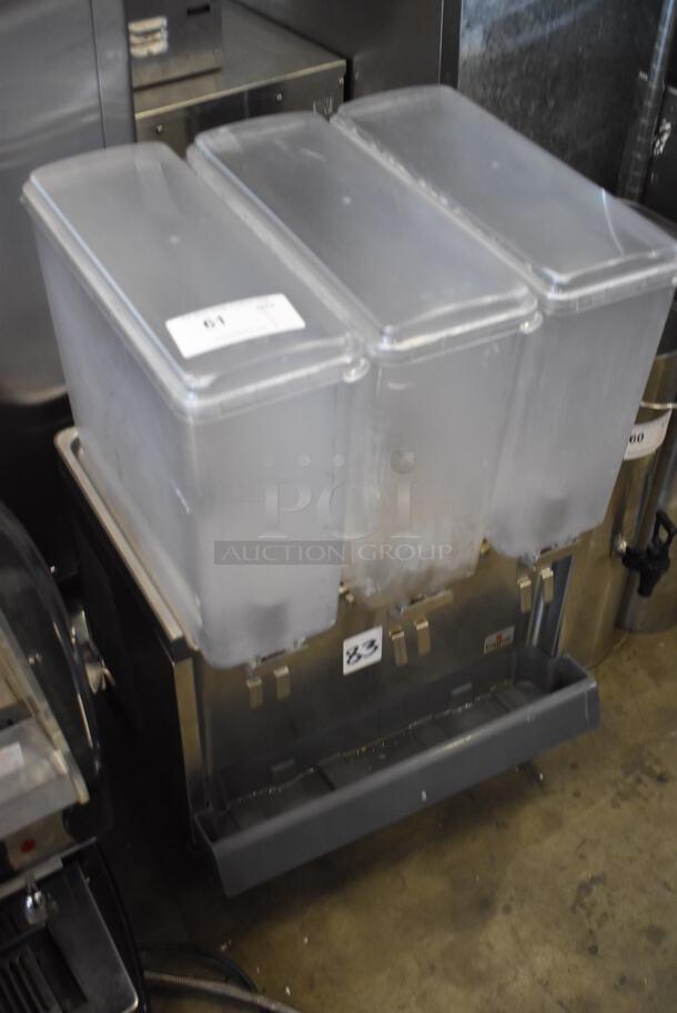Crathco Stainless Steel Commercial Countertop 3 Hopper Refrigerated Beverage Machine. 120 Volts, 1 Phase. Tested and Powers On But Parts Do Not Move - Image 2 of 8