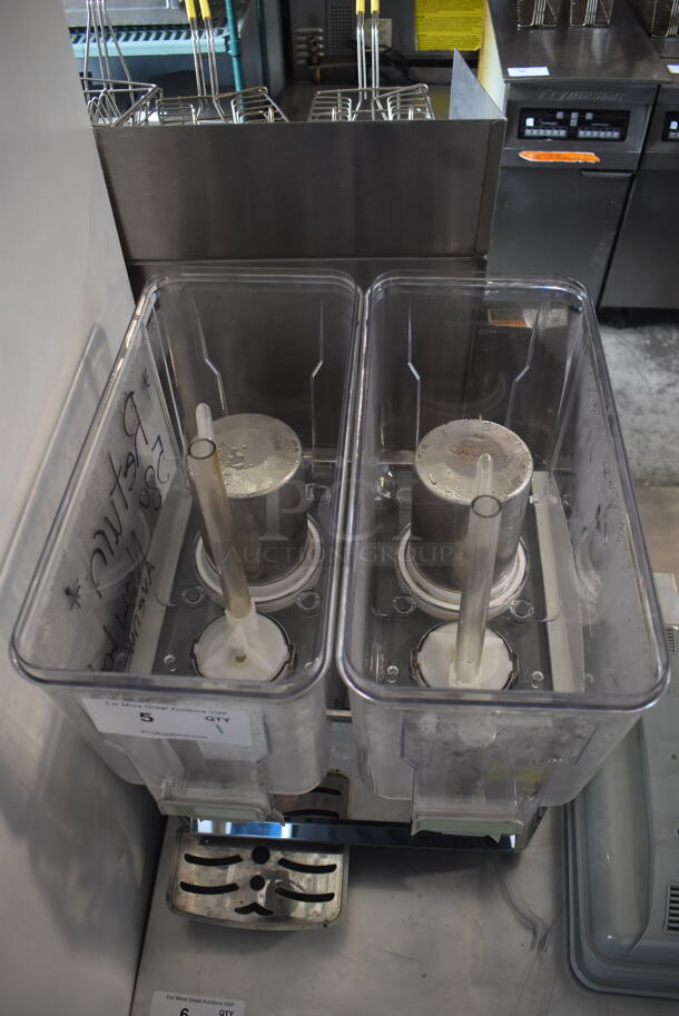 Coldline Royal-2P Commercial Electric Countertop Double Juice Dispenser With Steel Base. 120V. Tested and Powers On But Does Not Get Cold - Image 4 of 6