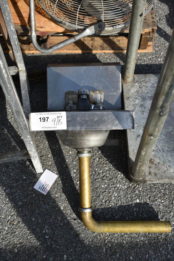 Stainless Steel Commercial Wall Mount Single Bay Sink w/ Handles. - Image 2 of 3