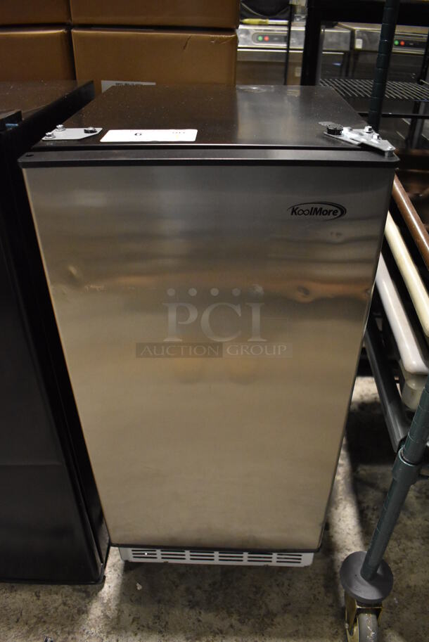 BRAND NEW SCRATCH AND DENT! KoolMore BIM75-BS Stainless Steel Commercial Self Contained Undercounter Ice Machine. 115 Volts, 1 Phase. 15x17.5x33