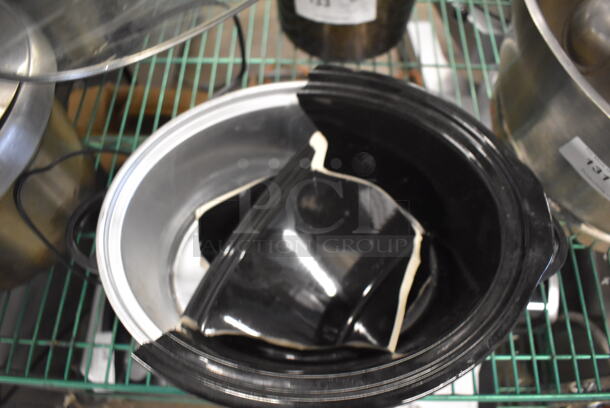 Kitchen Elements Metal Countertop Slow Cooker. Interior Bin is Broken. 16x11x10. Tested and Working! - Image 4 of 4