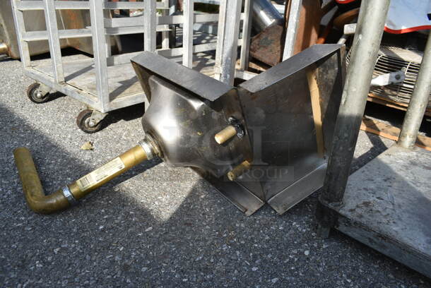 Stainless Steel Commercial Wall Mount Single Bay Sink w/ Handles. - Image 3 of 3