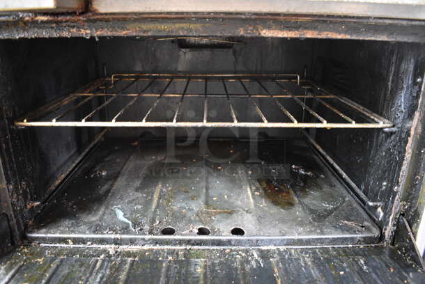 Garland SunFire Stainless Steel Commercial Natural Gas Powered 6 Burner Range w/ Flat Top Griddle, 2 Ovens, Over Shelf and Back Splash on Commercial Casters. 60x33x60 - Image 7 of 11