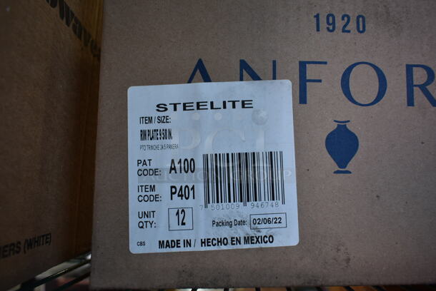 2 Boxes of 12 BRAND NEW! Anfora Steelite 9-5/8" Rim Plate. 2 Times Your Bid! - Image 3 of 3