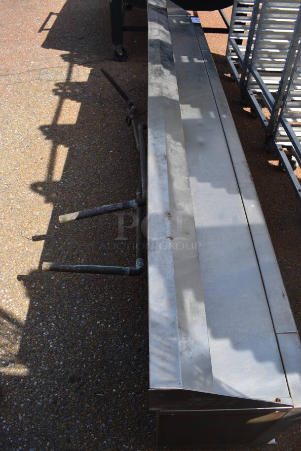 Stainless Steel Commercial 3 Bay Sink w/ Dual Drainboards and Speedwell. No Legs. 90x24x22. Bays 10x14x9. Drainboards 26xz16x1  - Image 4 of 4