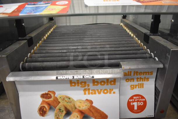 2018 Star 459TBDE Stainless Steel Commercial Countertop Hot Dog Roller w/ Sneeze Guard and Bun Drawer. 120 Volts, 1 Phase. 25x35x26. Tested and Working! - Image 6 of 10