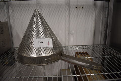 Metal China Cap Strainer. 20x11x12