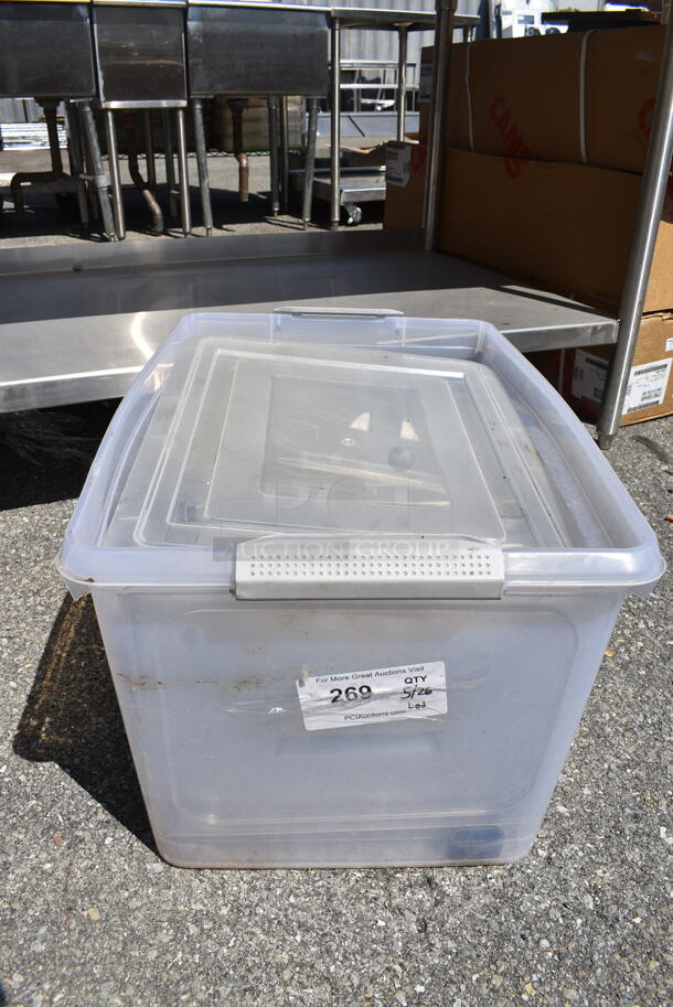 ALL ONE MONEY! Lot of Plastic Storage Bins With Lids, Various Sizes AND MORE! 