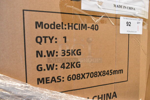 BRAND NEW SCRATCH AND DENT! Hoocoo HCIM-40 Stainless Steel Commercial Undercounter Self Contained Ice Machine. 115 Volts, 1 Phase. - Image 3 of 3