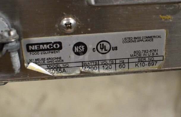 2010 Nemco Model 6055A Stainless Steel Commercial Countertop Food Warmer. 120 Volts, 1 Phase. 14.5x22.5x9. Tested and Working! - Image 4 of 5