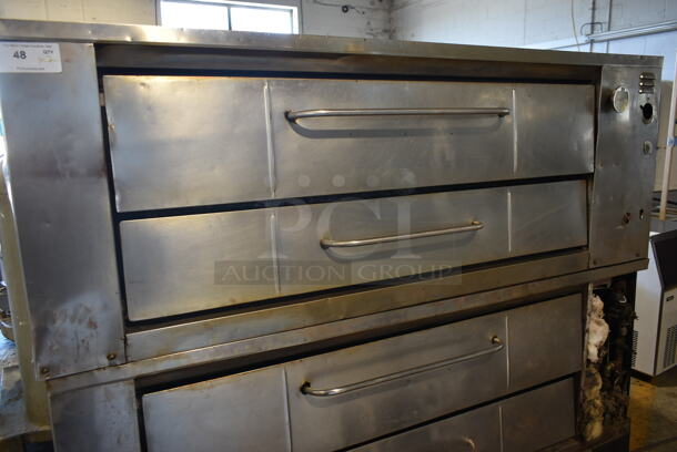 2 Bari Stainless Steel Commercial Gas Powered Single Deck Pizza Oven w/ Cooking Stones. 2 Times Your Bid! - Image 2 of 11